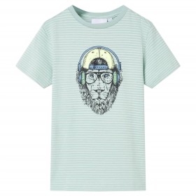 Children's T-shirt with light mint green stripes 92 by , Kids T-shirts - Ref: Foro24-12569, Price: 9,99 €, Discount: %