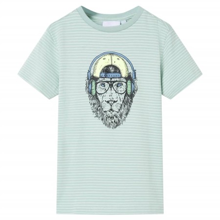 Camiseta infantil con rayas verde menta claro 92 de , Camisetas para niños - Ref: Foro24-12569, Precio: 9,99 €, Descuento: %