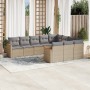 Gartensofa-Set mit beigen Kissen, 10-teilig, synthetisches Rattan von , Gartensets - Ref: Foro24-3258741, Preis: 675,65 €, Ra...