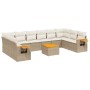 11-teiliges Gartensofa-Set mit beigen synthetischen Rattankissen von , Gartensets - Ref: Foro24-3259573, Preis: 747,99 €, Rab...