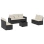 8-teiliges Gartensofa-Set und schwarze synthetische Rattankissen von , Gartensets - Ref: Foro24-3218826, Preis: 455,02 €, Rab...