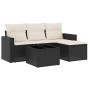 Set de muebles de jardín 5 pzas y cojines ratán sintético negro de , Conjuntos de jardín - Ref: Foro24-3218866, Precio: 314,8...