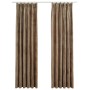 Blackout curtains with hooks 2 pcs beige velvet 140x225 cm by vidaXL, Curtains and curtains - Ref: Foro24-134509, Price: 39,5...