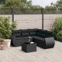 6-piece garden sofa set and black synthetic rattan cushions by , Garden sets - Ref: Foro24-3221354, Price: 403,29 €, Discount: %