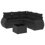 6-piece garden sofa set and black synthetic rattan cushions by , Garden sets - Ref: Foro24-3221354, Price: 403,29 €, Discount: %