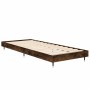 Estructura de cama madera contrachapada roble humo 75x190 cm