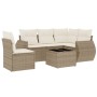 Garden sofa set with cushions 6 pieces beige synthetic rattan by , Garden sets - Ref: Foro24-3221377, Price: 586,04 €, Discou...