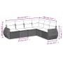 6-teilige Gartensofagarnitur und schwarze synthetische Rattankissen von , Gartensets - Ref: Foro24-3221404, Preis: 404,78 €, ...