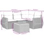 Garden sofa set with cushions 5 pieces gray synthetic rattan by , Garden sets - Ref: Foro24-3224989, Price: 367,63 €, Discoun...