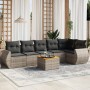 7-piece garden sofa set with gray PE rattan cushions by , Garden sets - Ref: Foro24-3225017, Price: 481,86 €, Discount: %