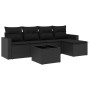 6-teiliges Gartensofa-Set und schwarze synthetische Rattankissen von , Gartensets - Ref: Foro24-3218885, Preis: 343,11 €, Rab...