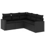 Set de muebles de jardín 5 pzas y cojines ratán sintético negro de , Conjuntos de jardín - Ref: Foro24-3218935, Precio: 323,2...