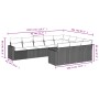 Garden sofa set 10 pieces with black synthetic rattan cushions by , Garden sets - Ref: Foro24-3219476, Price: 654,68 €, Disco...