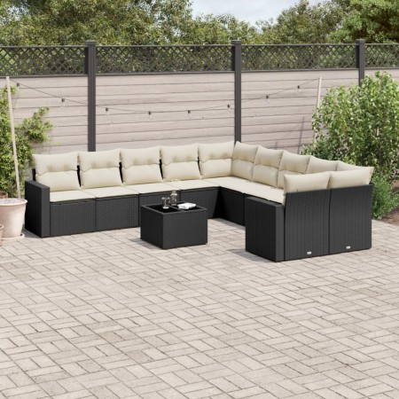 11-piece garden sofa set and black synthetic rattan cushions by , Garden sets - Ref: Foro24-3219506, Price: 715,27 €, Discoun...