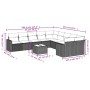 11-piece garden sofa set and black synthetic rattan cushions by , Garden sets - Ref: Foro24-3219506, Price: 715,27 €, Discoun...