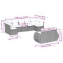 Set de muebles de jardín 9 pzas y cojines ratán sintético gris de , Sofás modulares de exterior - Ref: Foro24-3221819, Precio...