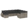 Set de sofás de jardín 10 pzas con cojines ratán sintético gris de , Sofás modulares de exterior - Ref: Foro24-3221859, Preci...