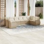 Garden sofa set with beige cushions 10 pieces synthetic rattan by , Modular outdoor sofas - Ref: Foro24-3221867, Price: 811,0...