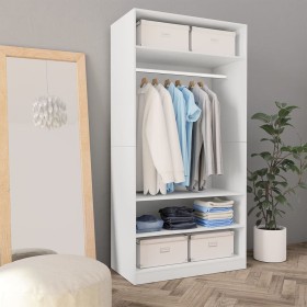 Weißer Sperrholzschrank 100x50x200 cm von vidaXL, Kleiderschränke - Ref: Foro24-800225, Preis: 161,47 €, Rabatt: %