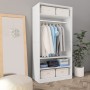 Armario de madera contrachapada blanco 100x50x200 cm de vidaXL, Armarios roperos - Ref: Foro24-800225, Precio: 161,47 €, Desc...