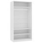 Armario de madera contrachapada blanco 100x50x200 cm de vidaXL, Armarios roperos - Ref: Foro24-800225, Precio: 161,47 €, Desc...