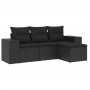 4-piece garden sofa set with black synthetic rattan cushions by , Modular outdoor sofas - Ref: Foro24-3222464, Price: 292,11 ...