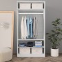 Weißer Sperrholzschrank 100x50x200 cm von vidaXL, Kleiderschränke - Ref: Foro24-800225, Preis: 160,99 €, Rabatt: %