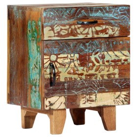 Hand-carved bedside table recycled wood 40x30x50 cm by vidaXL, Nightstands - Ref: Foro24-247911, Price: 116,03 €, Discount: %