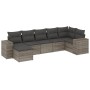 7-piece garden sofa set with gray PE rattan cushions by , Garden sets - Ref: Foro24-3222879, Price: 474,22 €, Discount: %