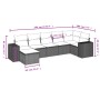 7-piece garden sofa set with gray PE rattan cushions by , Garden sets - Ref: Foro24-3222879, Price: 474,22 €, Discount: %