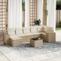 Gartensofa-Set mit beigen Kissen 8 Stück PE-Rattan von , Gartensets - Ref: Foro24-3222887, Preis: 618,76 €, Rabatt: %