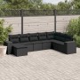 8-piece garden sofa set and black synthetic rattan cushions by , Garden sets - Ref: Foro24-3222954, Price: 527,27 €, Discount: %