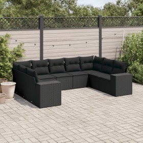 8-piece garden sofa set and black synthetic rattan cushions by , Garden sets - Ref: Foro24-3222994, Price: 585,86 €, Discount: %