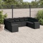 8-teiliges Gartensofa-Set und schwarze synthetische Rattankissen von , Gartensets - Ref: Foro24-3222994, Preis: 592,67 €, Rab...