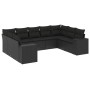 8-teiliges Gartensofa-Set und schwarze synthetische Rattankissen von , Gartensets - Ref: Foro24-3222994, Preis: 616,08 €, Rab...