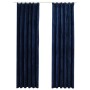 Dark blue velvet blackout curtains with 2 pieces and hooks, 140x245cm. by vidaXL, Curtains and curtains - Ref: Foro24-134534,...