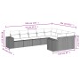 8-teiliges Gartensofa-Set und schwarze synthetische Rattankissen von , Gartensets - Ref: Foro24-3223034, Preis: 616,08 €, Rab...