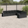 Garden sofa set 10 pieces with black synthetic rattan cushions by , Garden sets - Ref: Foro24-3223104, Price: 680,27 €, Disco...