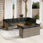 14-piece garden sofa set with gray synthetic rattan cushions by , Garden sets - Ref: Foro24-3223925, Price: 873,31 €, Discoun...