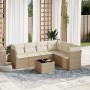 Set sofás de jardín 7 piezas y cojines ratán sintético beige de , Conjuntos de jardín - Ref: Foro24-3249527, Precio: 511,66 €...