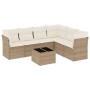 7-piece garden sofa set and beige synthetic rattan cushions by , Garden sets - Ref: Foro24-3249527, Price: 511,66 €, Discount: %