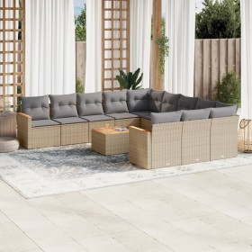 12-teiliges Gartensofa-Set und braune synthetische Rattankissen von , Gartensets - Ref: Foro24-3258839, Preis: 889,73 €, Raba...