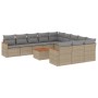 12-teiliges Gartensofa-Set und braune synthetische Rattankissen von , Gartensets - Ref: Foro24-3258839, Preis: 889,73 €, Raba...