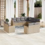 11-piece garden sofa set with beige synthetic rattan cushions by , Garden sets - Ref: Foro24-3258902, Price: 924,23 €, Discou...