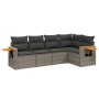 Gartensofa-Set mit Kissen, 5-teilig, graues synthetisches Rattan von , Gartensets - Ref: Foro24-3259190, Preis: 374,79 €, Rab...