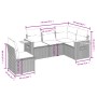 Gartensofa-Set mit Kissen, 5-teilig, beiges synthetisches Rattan von , Gartensets - Ref: Foro24-3259216, Preis: 457,13 €, Rab...