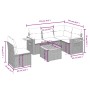 Gartensofa-Set mit Kissen, 6-teilig, beiges synthetisches Rattan von , Gartensets - Ref: Foro24-3259223, Preis: 516,34 €, Rab...