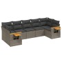 7-piece garden sofa set with gray PE rattan cushions by , Garden sets - Ref: Foro24-3259512, Price: 489,53 €, Discount: %