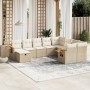 Gartensofa-Set mit beigen Kissen, 10-teilig, synthetisches Rattan von , Gartensets - Ref: Foro24-3259559, Preis: 833,75 €, Ra...