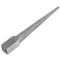 Ground spikes 6 units galvanized steel silver 7x7x75 cm by vidaXL, Spikes for anchoring in the ground - Ref: Foro24-145402, P...